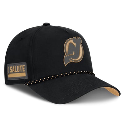 New Jersey Devils Fanatics Military Appreciation Authentic Pro A-Frame Adjustable Hat - Black
